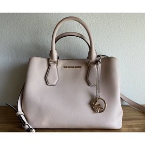 Michael Kors Handbag CAMILLE Medium Satchel Leather Oyster Pink with Gold